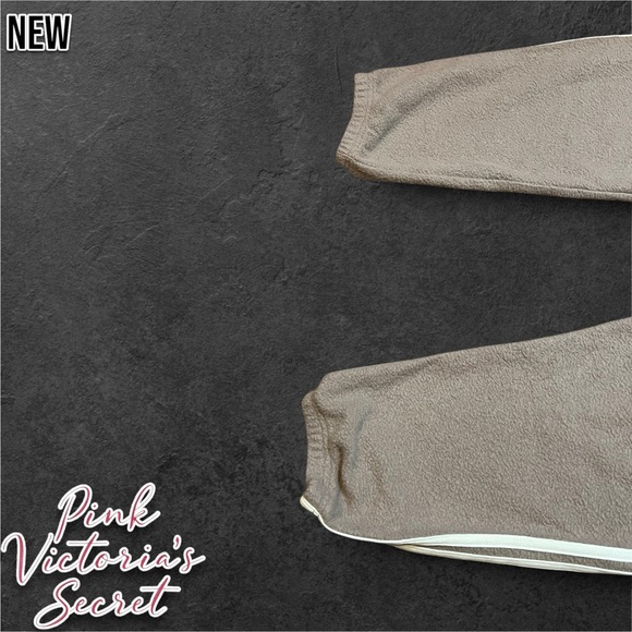New PINK Victoria’s Secret Reverse Fleece High-Waist Gym Pants - Picture 3 of 6
